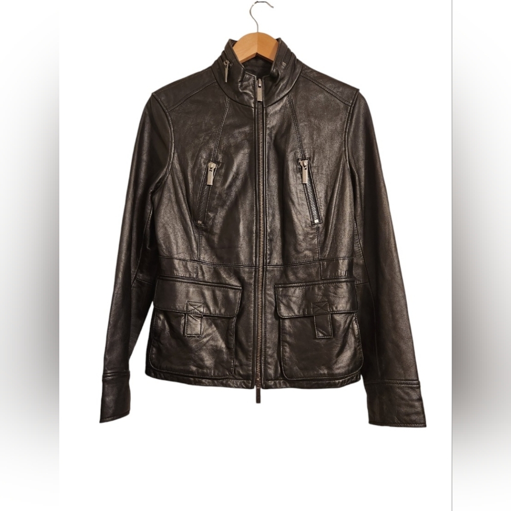 Ideology Women's Genuine Leather Motorcycle Jacket